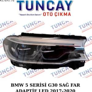 BMW 5 SERİSİ G30 SAĞ ADAPTİF LED FAR 2017-2020 YEDEK PARÇA