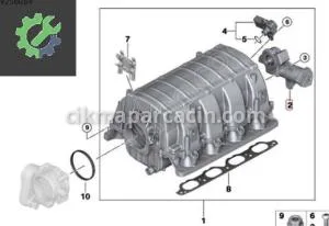 BMW E60 E65 N62 ÇIKMA EMME MANİFOLD AYAR MOTORU 11617505805