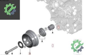 BMW E60 E65 N62 ÇIKMA KRANK KASNAĞI 11237568345 7568345