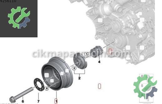 BMW 5 Serisi Krank Kasnağı çıkma parça