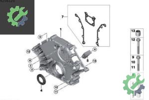 BMW E60 E65 N62 ÇIKMA ZİNCİR KAPAĞI 11147533686 7533686