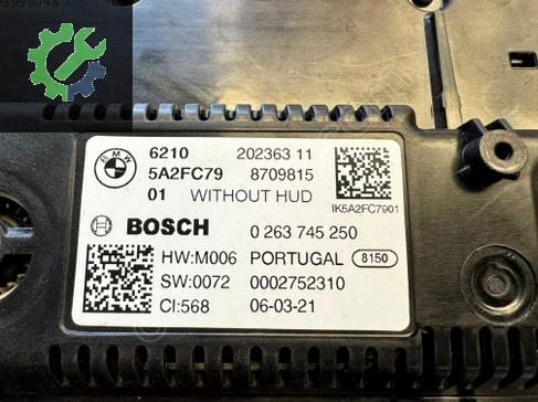 BMW 3 Serisi Gösterge Paneli 8709815 çıkma parça