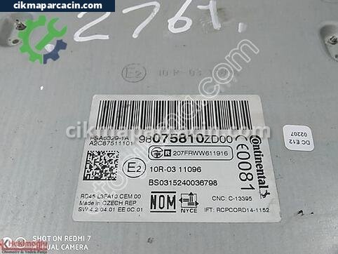 Citroen C-elysee CD Çalar çıkma parça