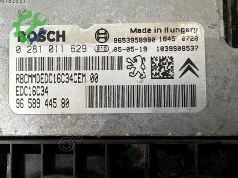 Citroen C4 Motor Beyni 9653958980 çıkma parça