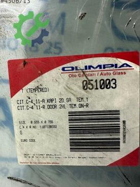 Citroen C4 Arka Kapı Camı çıkma parça