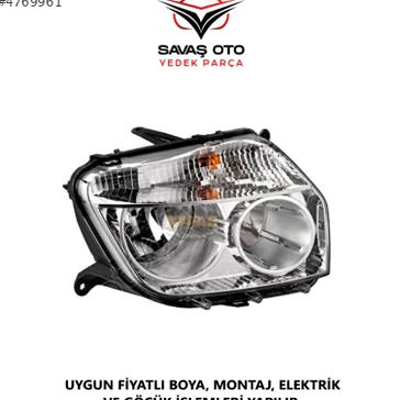 Dacia Duster Sağ Ön Far çıkma parça