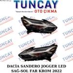DACİA SANDERO JUGGER LED SAĞ SOL FAR KROM 2022-2025 YEDEK PARÇA