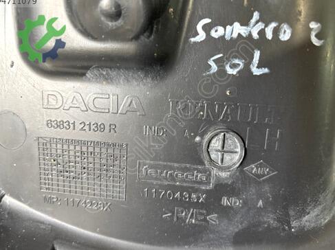 Dacia Sandero Bakalitler 638312139R çıkma parça