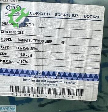 Daihatsu Terios Ön Cam çıkma parça