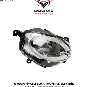 Fiat 500 Sol Ön Far çıkma parça