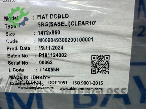 Fiat Doblo Ön Cam çıkma parça