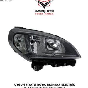 FIAT DOBLO ÖN FAR SİYAH EL.MOT.SAĞ SOL 2015 VE ÜZERİ / TAİWAN