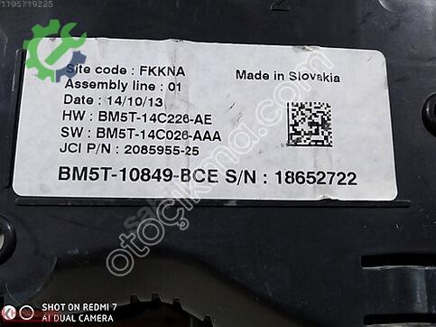 Ford Focus Kilometre Saati 10849 çıkma parça