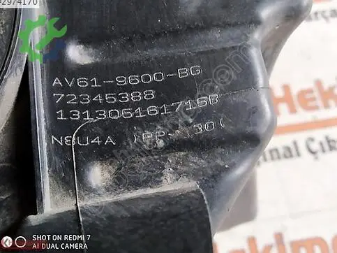 Ford C-Max Hava Filtresi AV61-9600-BG çıkma parça