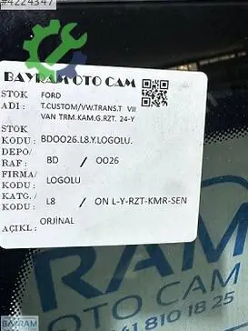Ford Tourneo Custom Ön Cam çıkma parça