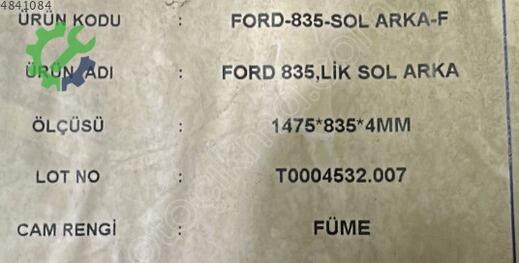 Ford Transit Sol Yan Cam çıkma parça