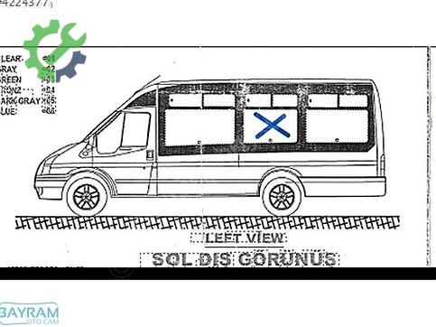 Ford Transit Sol Yan Cam çıkma parça