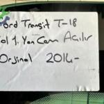 Çıkma Ford Transit Sol Yan Cam
