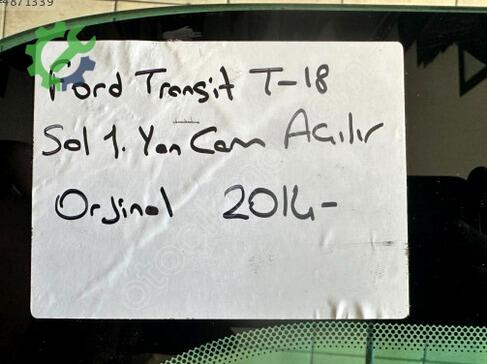 Ford Transit Sol Yan Cam çıkma parça