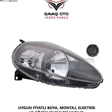 Fiat Punto Sağ Ön Far çıkma parça