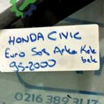Çıkma Honda Civic Sağ Arka Kelebek Camı