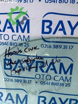 Honda Civic Sağ Arka Kapı Camı çıkma parça