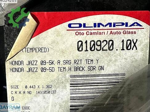 Honda Jazz Arka Cam çıkma parça