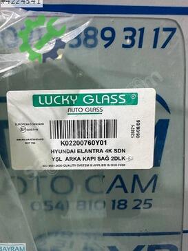 Hyundai Elantra Sağ Arka Kapı Camı çıkma parça