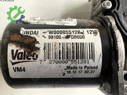 Hyundai I20 Silecek Motoru W000055128 çıkma parça
