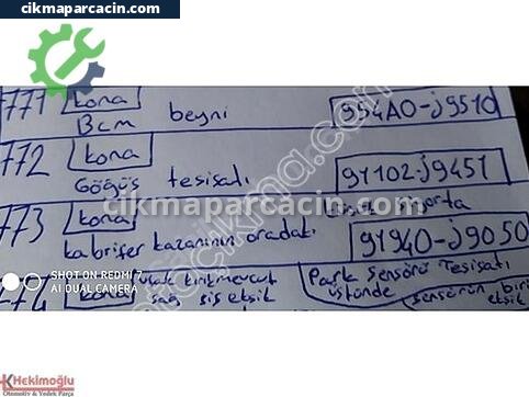 Hyundai Kona Göğüs çıkma parça