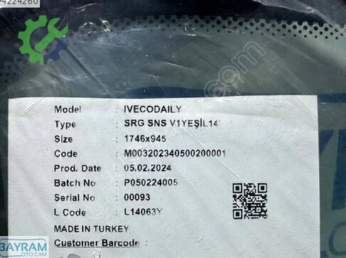Iveco - Otoyol Daily Ön Cam çıkma parça