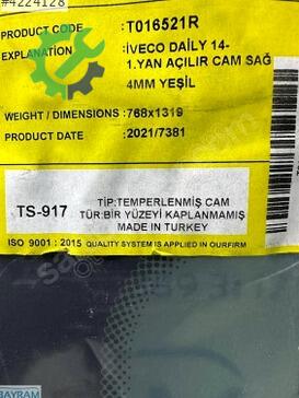 Iveco - Otoyol Daily Sağ Sürgülü Cam çıkma parça