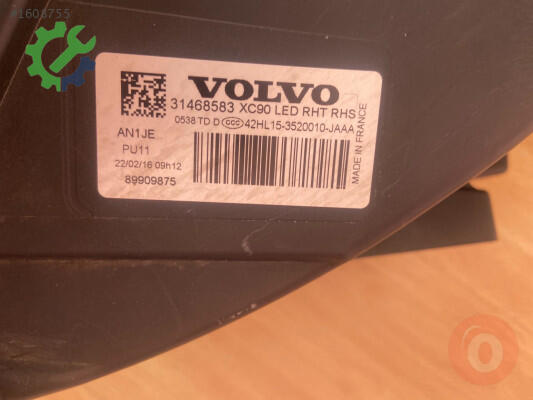Volvo XC90 Far 31468583 çıkma parça
