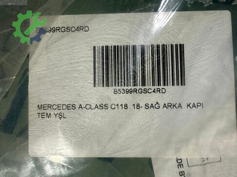 Mercedes CLA Sağ Arka Kapı Camı çıkma parça