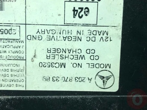 Mercedes-Benz C Serisi Cd Changer A2038703389 çıkma parça