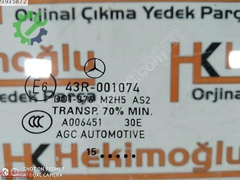 Mercedes C Serisi 001074 çıkma parça
