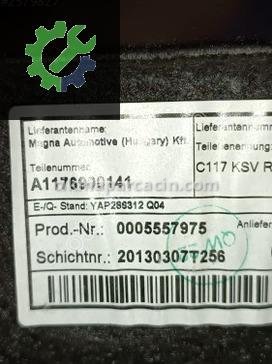 Mercedes-Benz CLA Bagaj Döşemesi A1176900141 çıkma parça