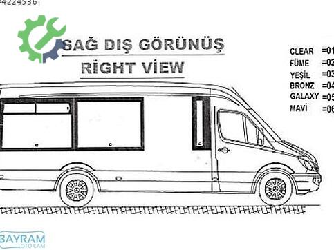 Mercedes Sprinter Sağ Yan Cam çıkma parça