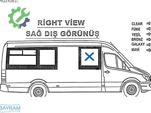 Mercedes Sprinter Sağ Yan Cam çıkma parça