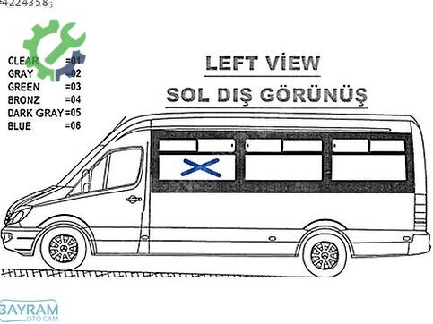 Mercedes Sprinter Sol Yan Cam çıkma parça