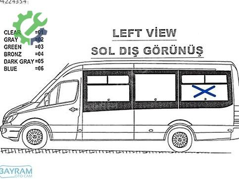 Mercedes Sprinter Sol Yan Cam çıkma parça