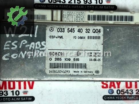 Mercedes-Benz E Serisi ABS Beyni 0335454032 çıkma parça