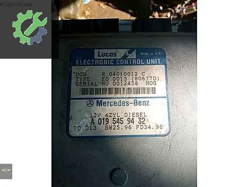 mercedes elektronik kontrol ünitesi dizel