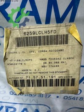 Opel Corsa Sol Ön Kapı Camı 92-2000 çıkma parça