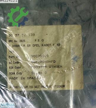Opel Kadett Sağ Ön Kapı Camı çıkma parça