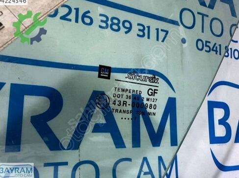 Opel Tigra Sol Ön Kapı Camı çıkma parça