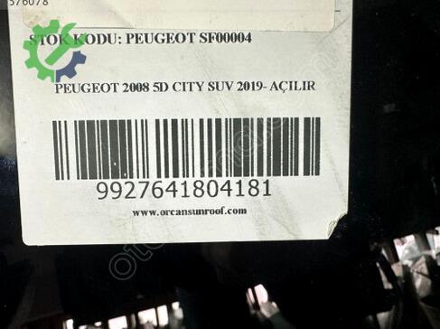 Peugeot 2008 Tavan Camı çıkma parça
