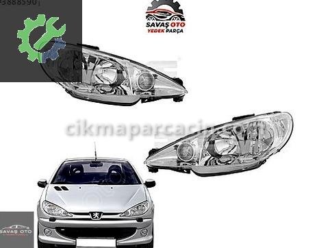 Peugeot 206 Sağ Ön Far çıkma parça