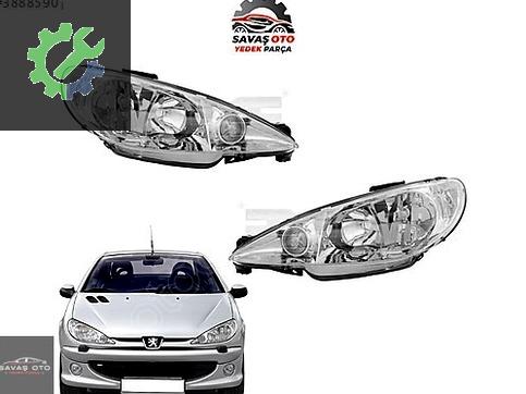 Peugeot 206 Sağ Ön Far çıkma parça