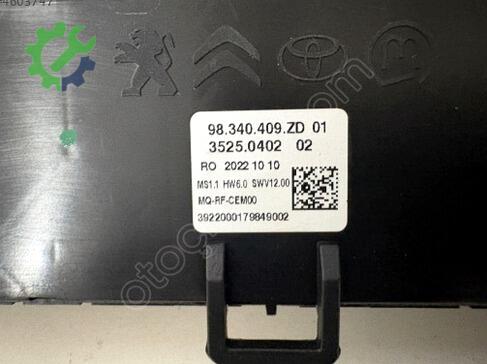 Peugeot Rifter Klima Kontrol Paneli 98340409 çıkma parça